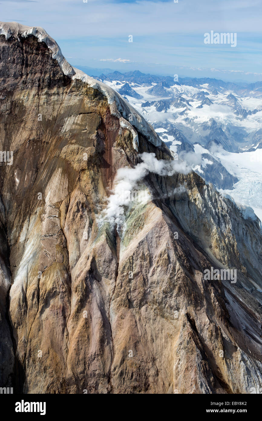 Aerial view of Mt Lliamna, Alaska, USA Stock Photo