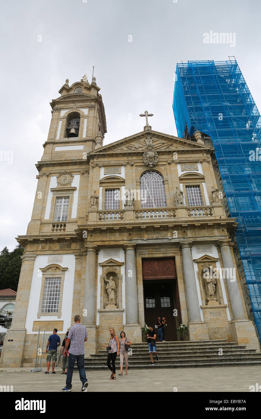 BRAGA, PORTUGAL - AUGUST 9, 2014: Sanctuary of Bom Jesus do Monte, a famous pilgrimage site near Braga, Portugal Stock Photo
