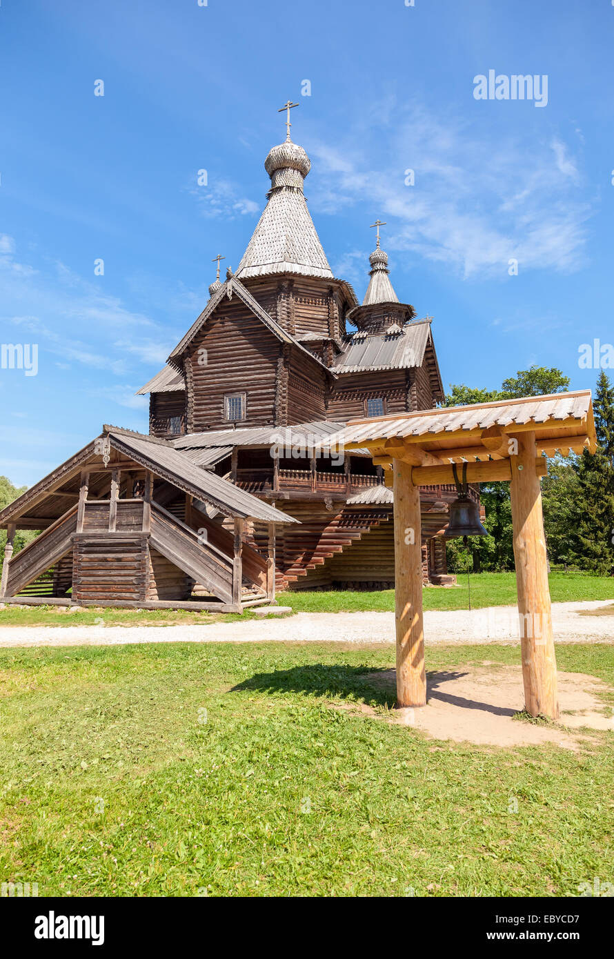 Old wooden orthodox church in the museum of wooden architecture ...