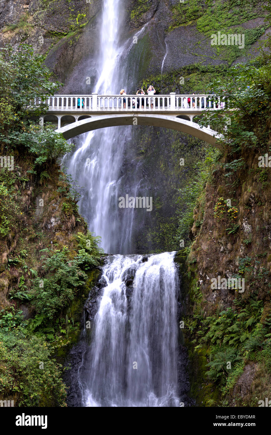 USA, Oregon, Multnomath Falls (located east of Troutdale Stock Photo Alamy