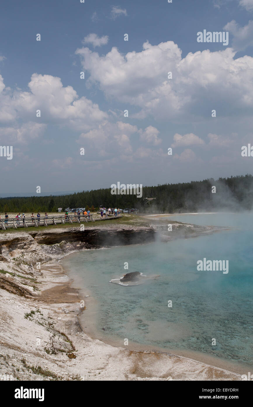 USA, Wyoming, Yellowstone National Park, Midway Geyser Basin, Excelsior Geyser Crater Stock Photo