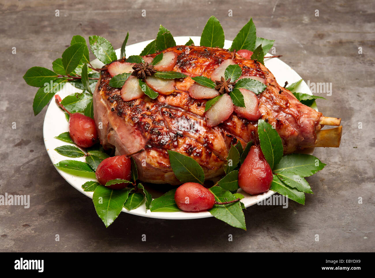 Cooked ham hock Stock Photo Alamy
