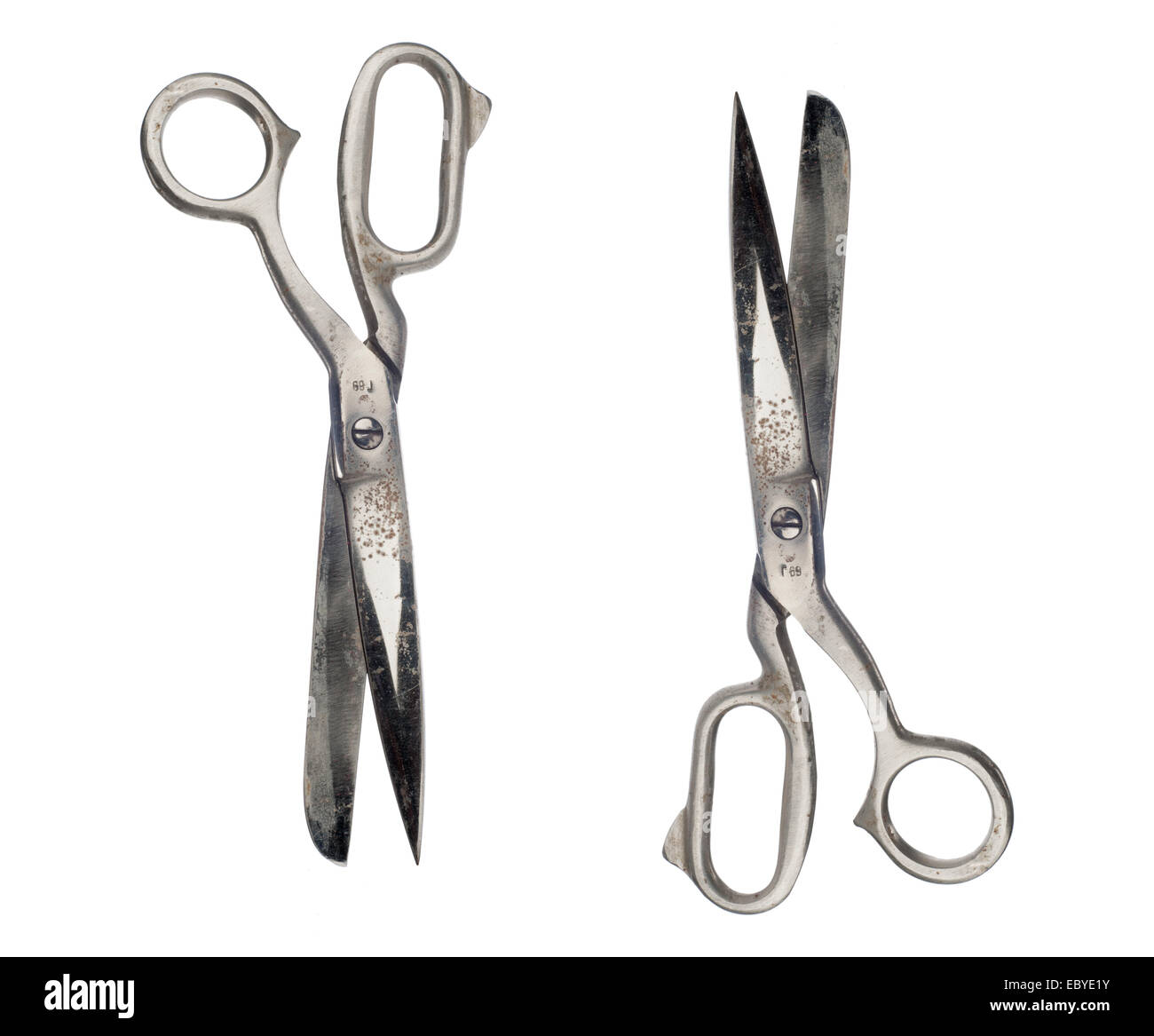 Large dressmaking or tailoring scissors, isolated Stock Photo