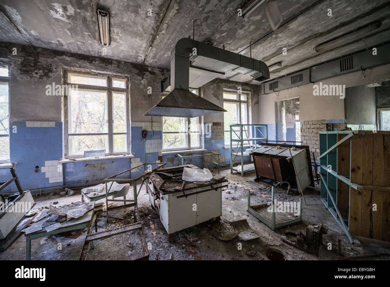 Kitchen In Hospital In Pripyat Abandoned City Chernobyl Exclusion Zone Ukraine Stock Photo Alamy
