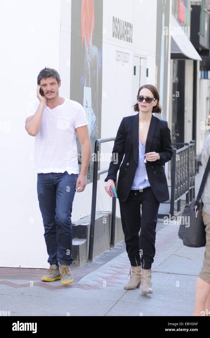Sarah Paulson And Pedro Pascal In Soho Featuring Sarah Paulson Pedro Pascal Where Manhattan New York United States When 02 Jun 2014 Stock Photo Alamy