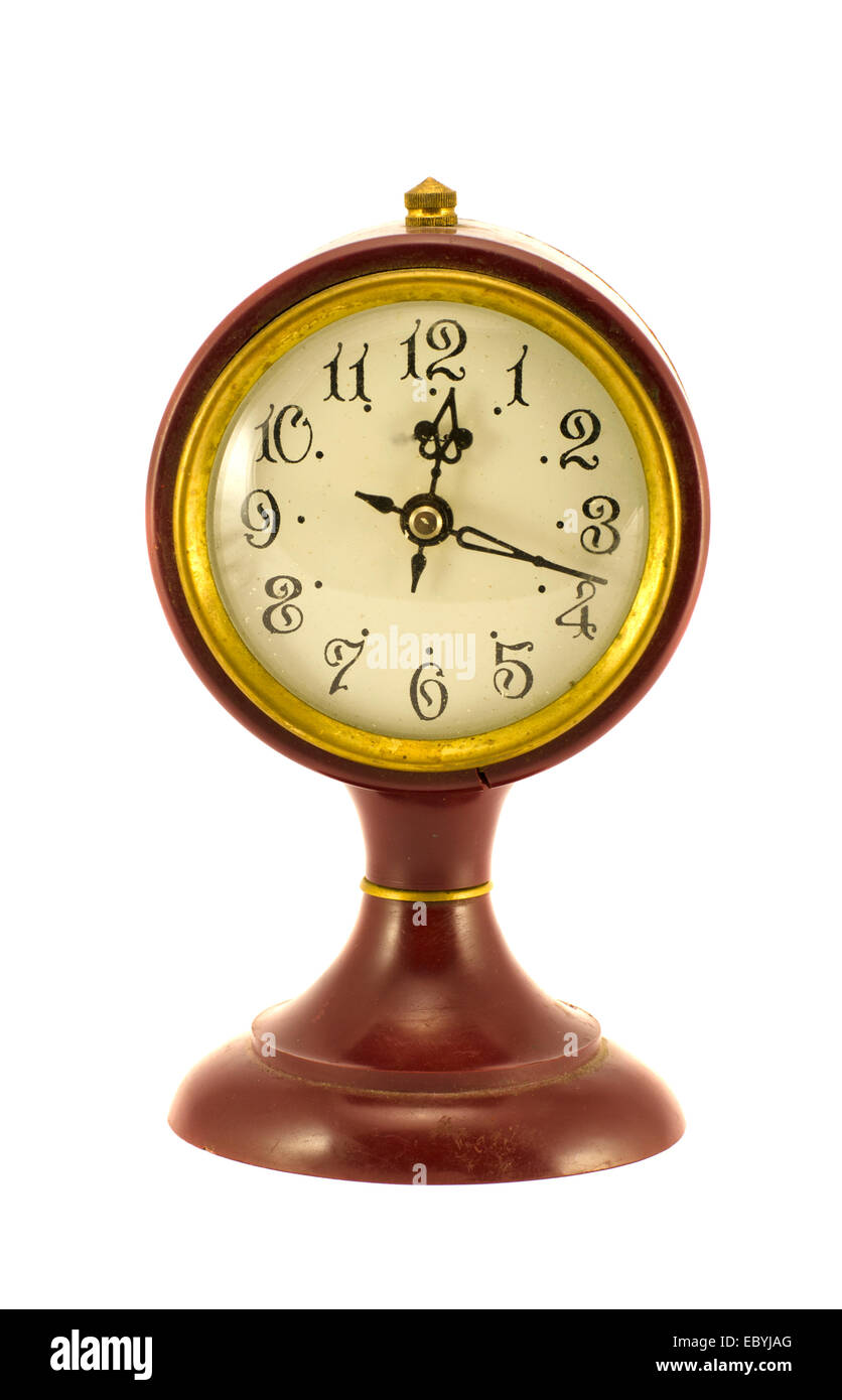 antique clock isolated on white background Stock Photo - Alamy