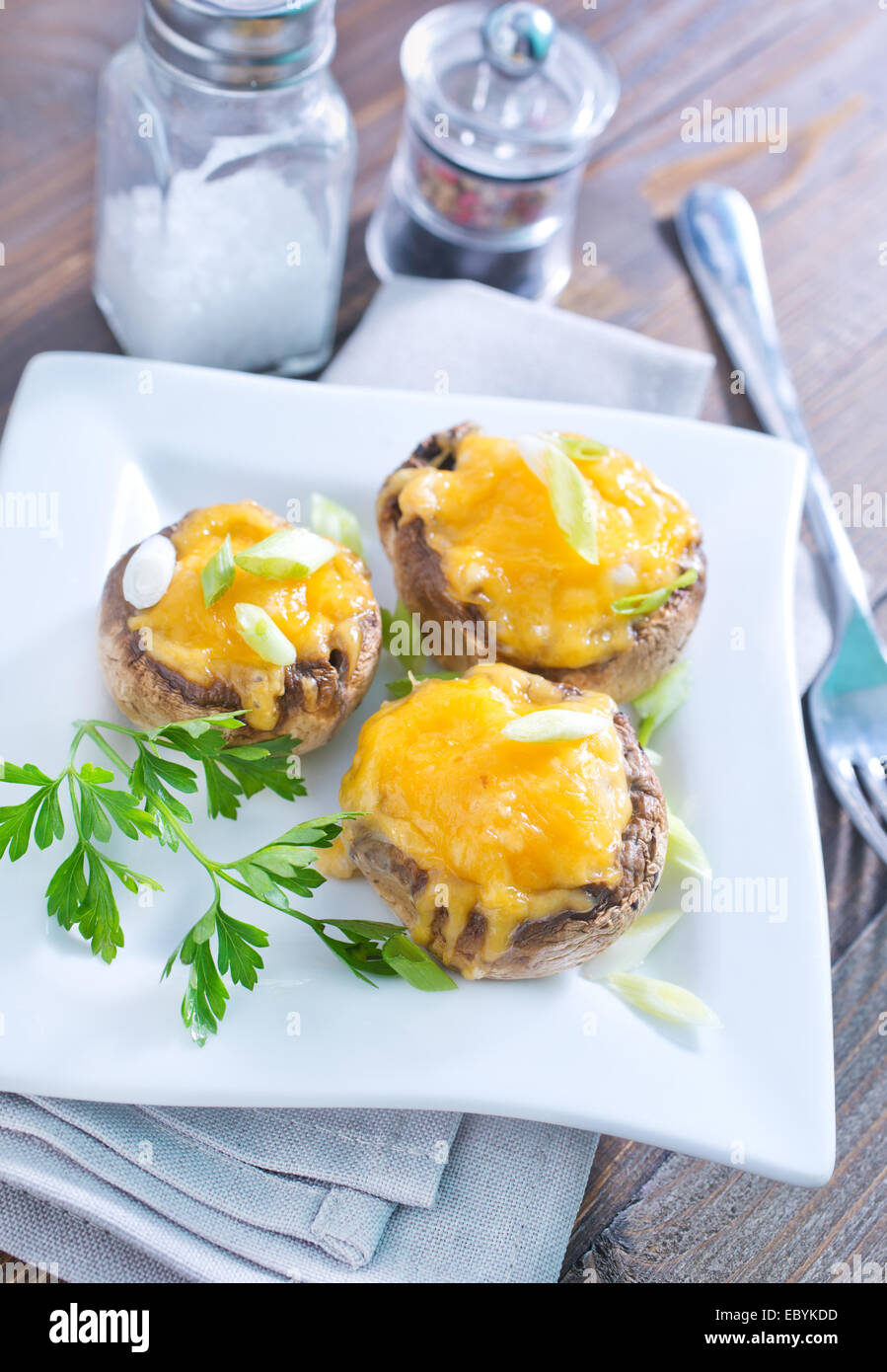 mushrooms with cheese Stock Photo - Alamy