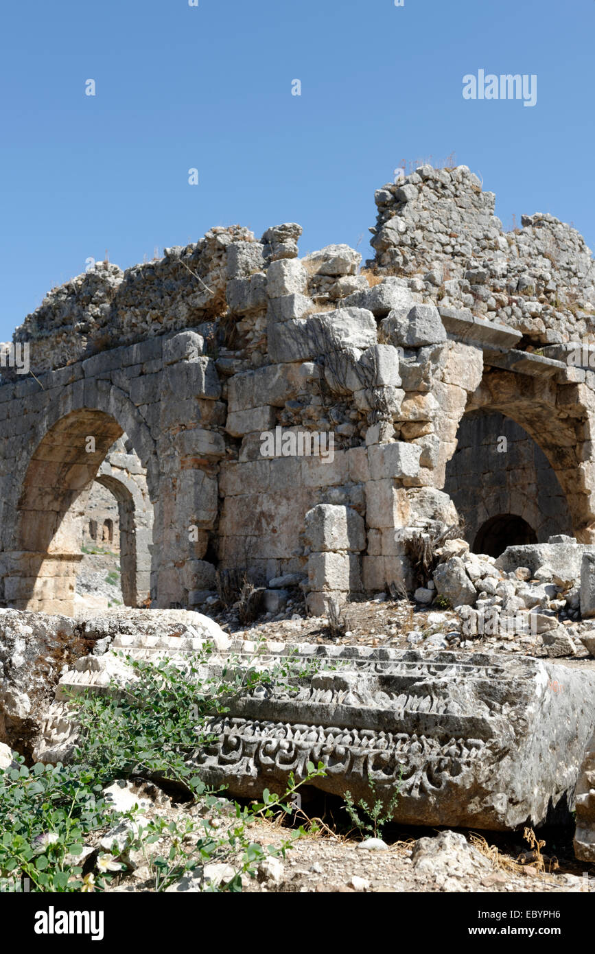 The smaller Roman Baths which is adjacent to the palestra and gymnasium ...