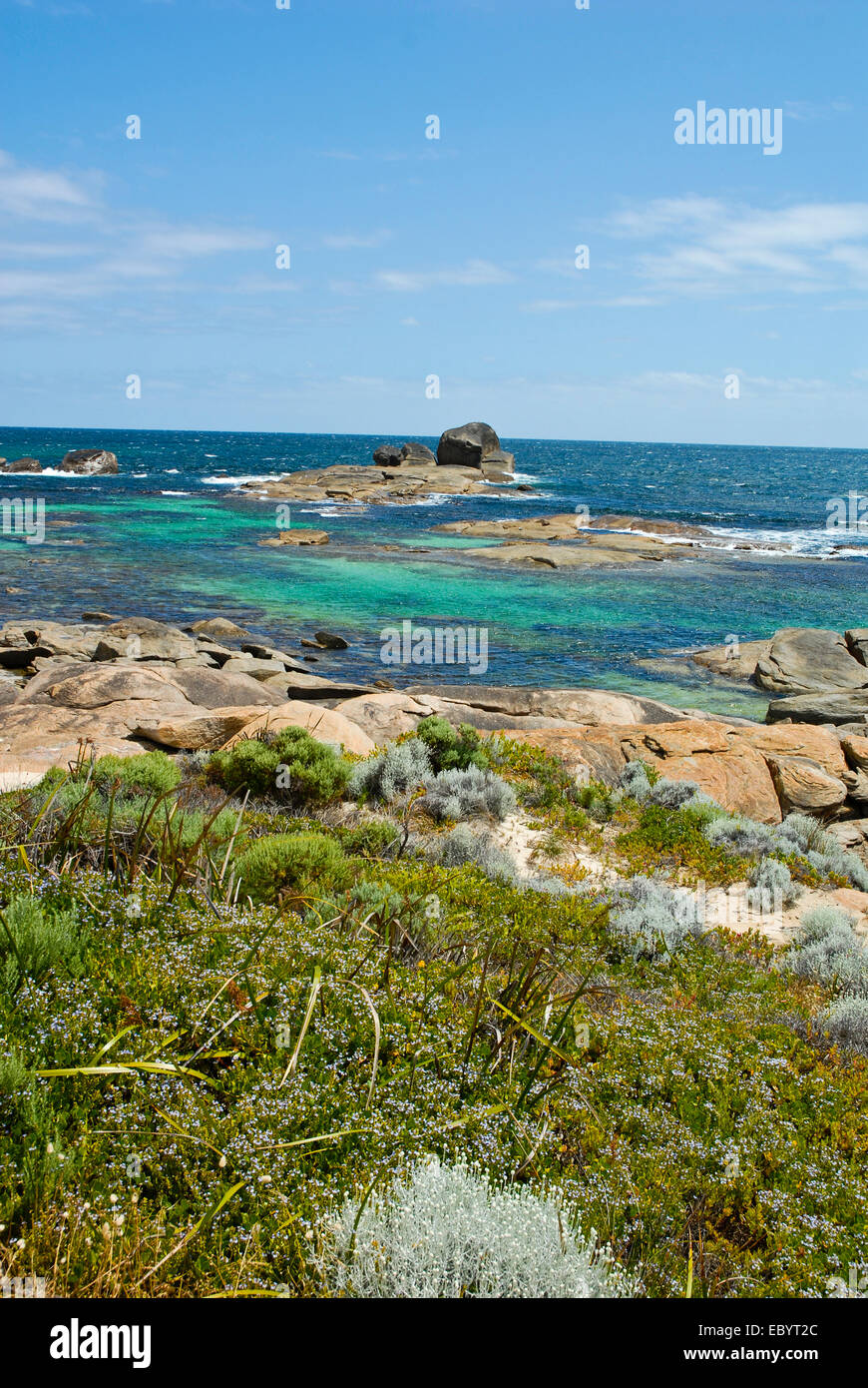 Deserted Beaches,Green Blue Seas,Surfing,Wineries,Redgate Beach,Margaret River South Western Australia Stock Photo