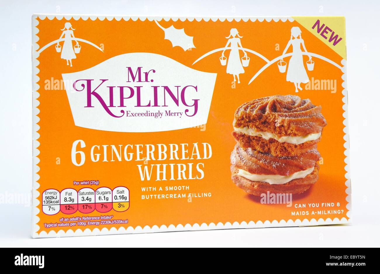 Mr Kipling 6 Gingerbread Whirls retail box England UK Stock Photo Alamy