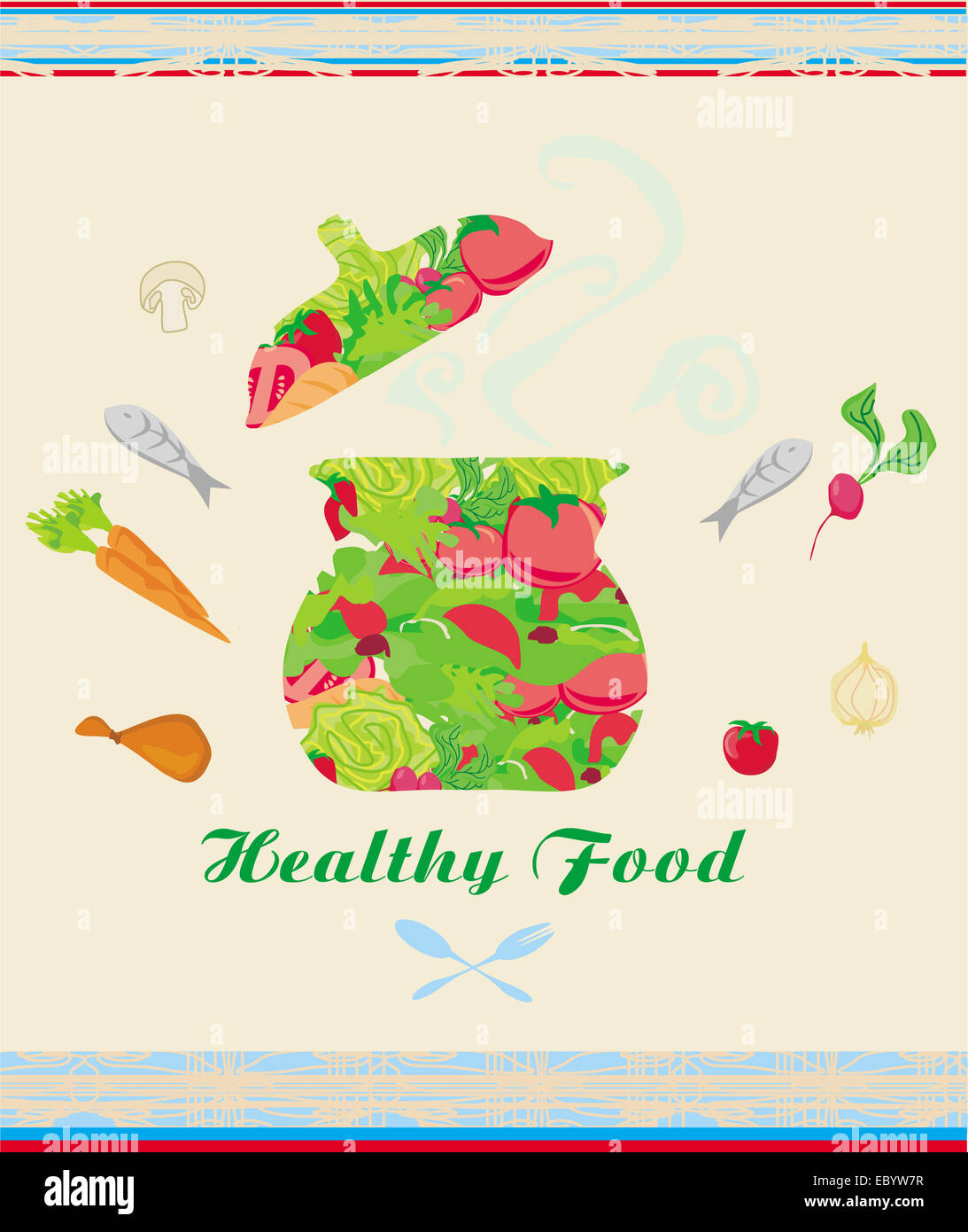 banner healthy food Stock Photo - Alamy