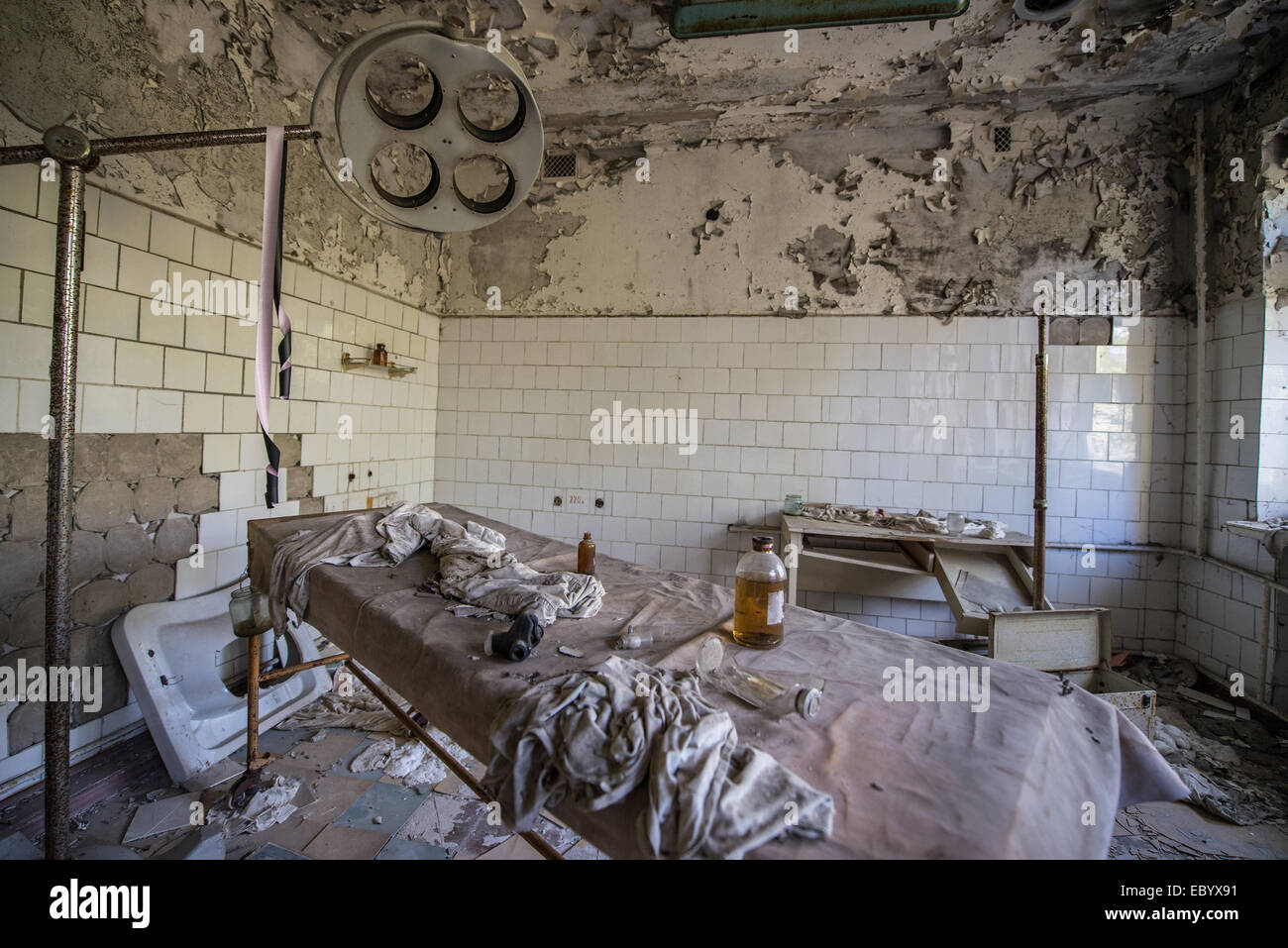 operating room in No. 126 hospital in Pripyat ghost town, Chernobyl ...
