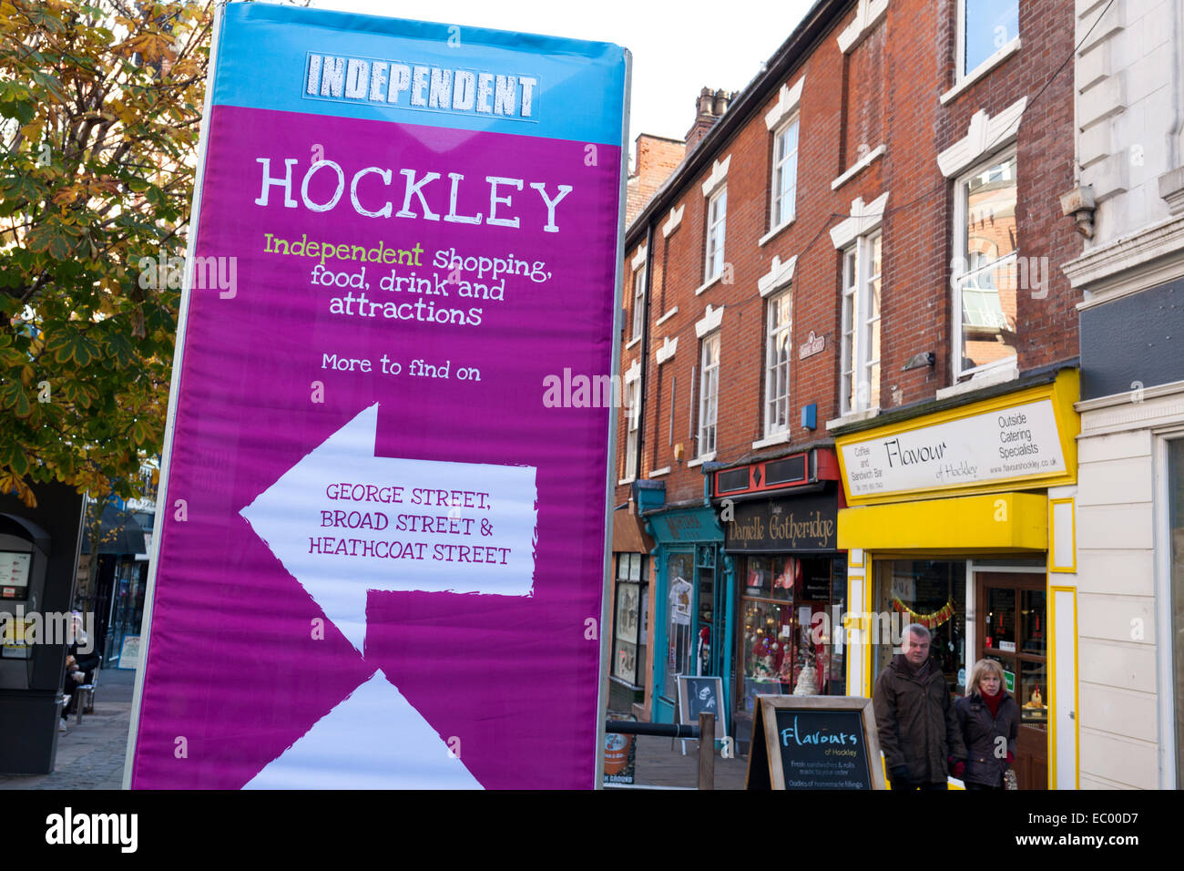 Nottingham, England, U.K. 6th December 2014  Independent shops on Hockley in Nottingham's Creative Quarter on the UK's second Small Business Saturday, an initiative aimed at encouraging shoppers to support local independent traders. It is reported that last year's Small Business Saturday generated approximately £468 million in the UK. Credit:  Mark Richardson/Alamy Live News Stock Photo