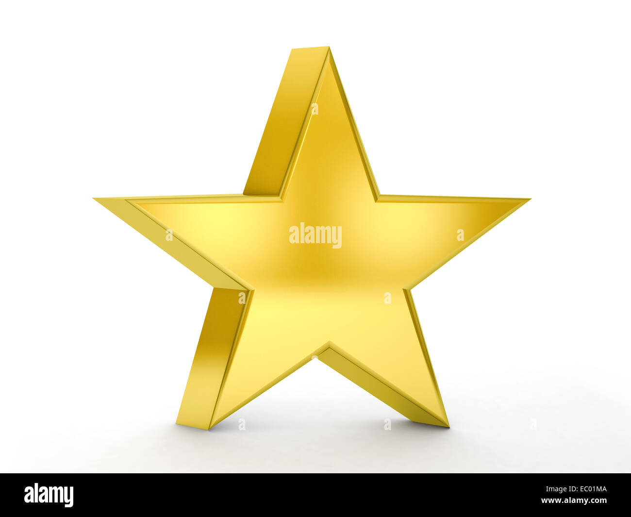 Gold star on a white background Stock Photo - Alamy