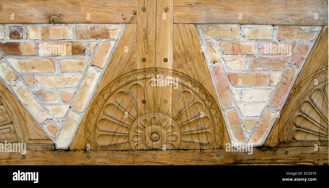 Copy of half-timbering. From The Old Town, Aarhus, Denmark Stock Photo