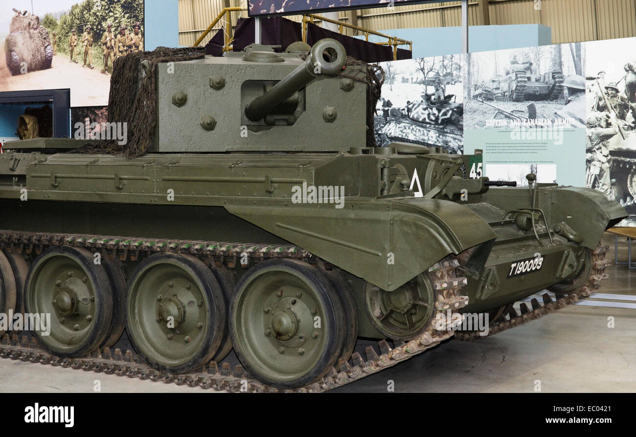 The exhibits at the Tank Museum Bovington Dorset England UK British Cromwell Tank Stock Photo