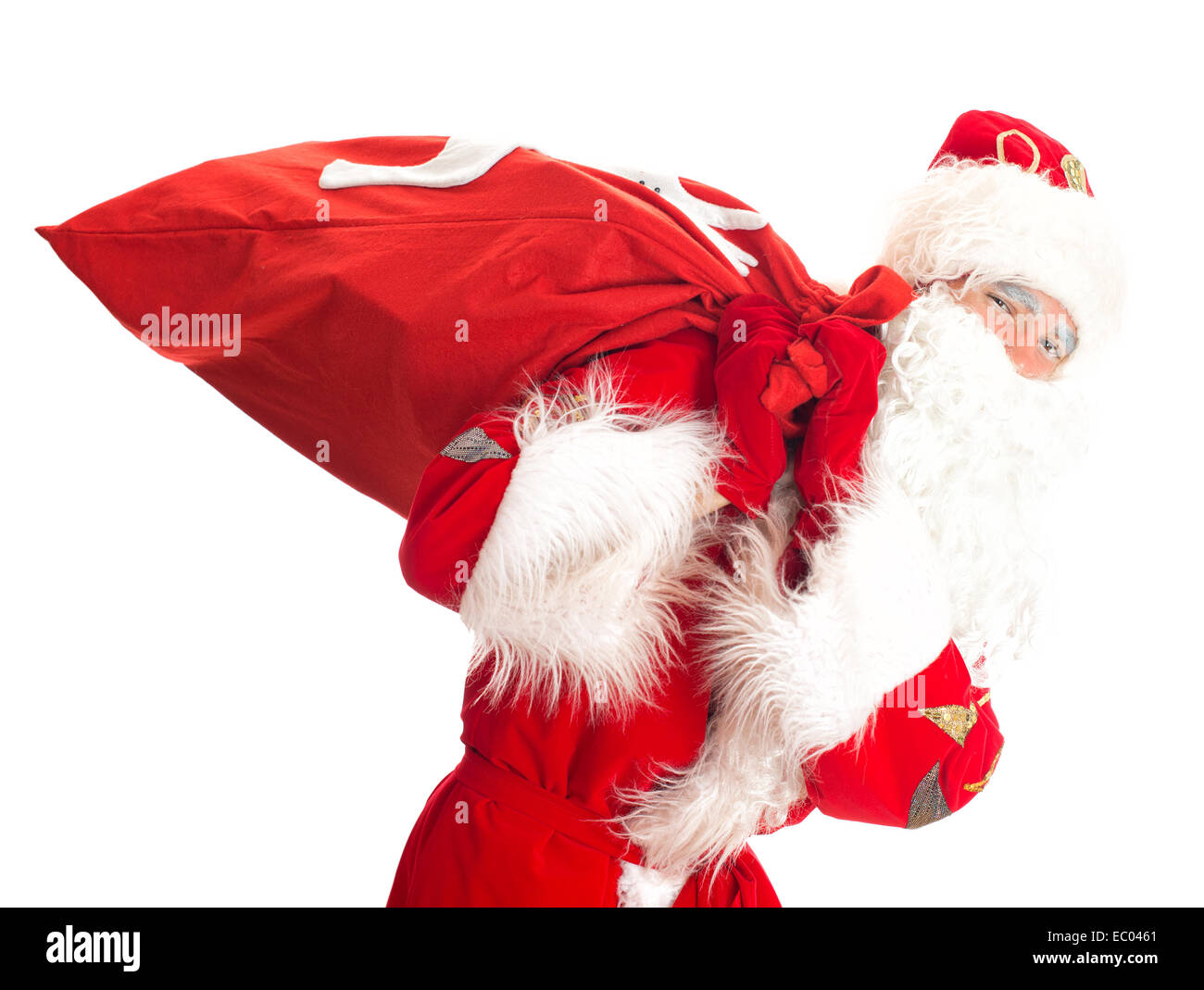 Santa Claus. Isolated on white Stock Photo - Alamy