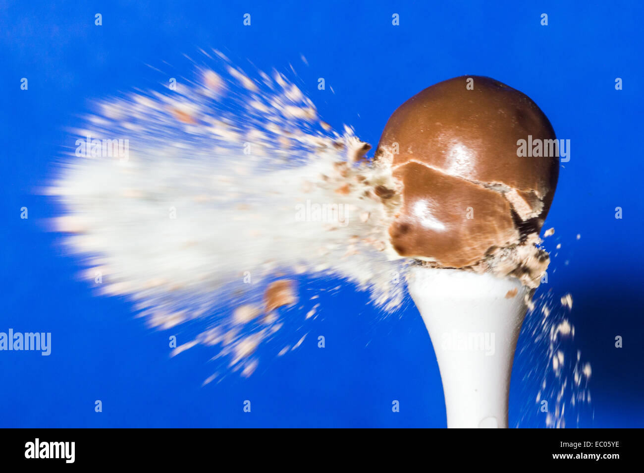 Smashed Malteser Stock Photo
