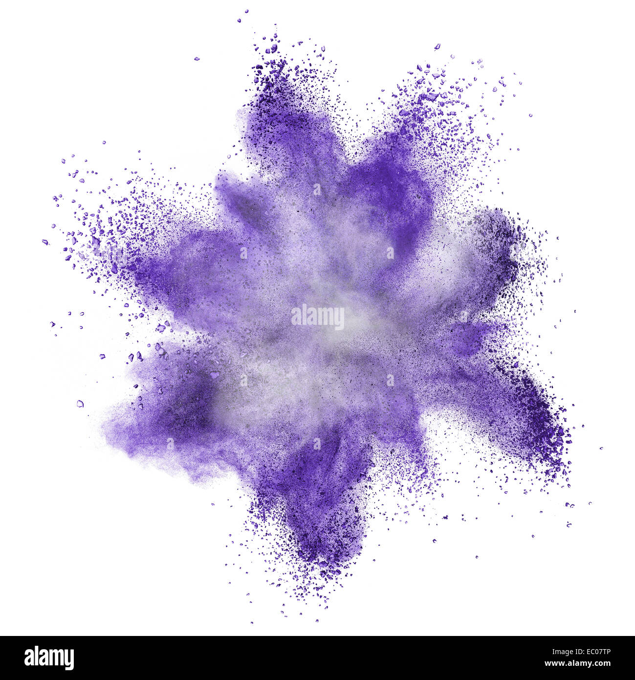 White powder explosion isolated on black background Stock Photo - Alamy