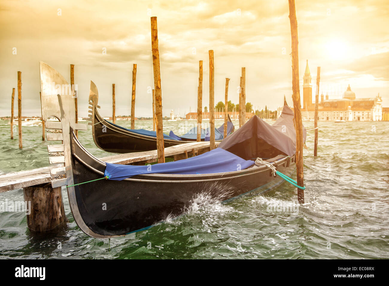 Gondolas in venice against hi-res stock photography and images - Alamy
