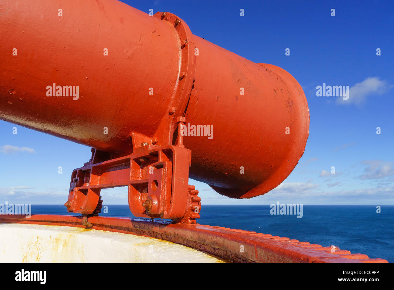 The fog horn at st abb s lighthouse scottish borders stock photo alamy