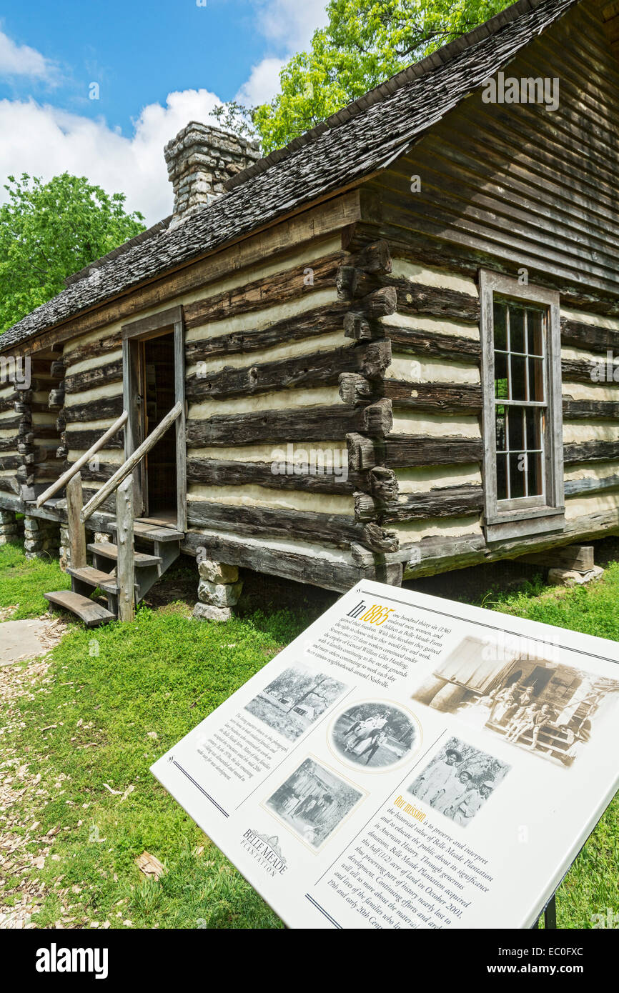 Tennessee Nashville Belle Meade Plantation Slave Cabin Circa