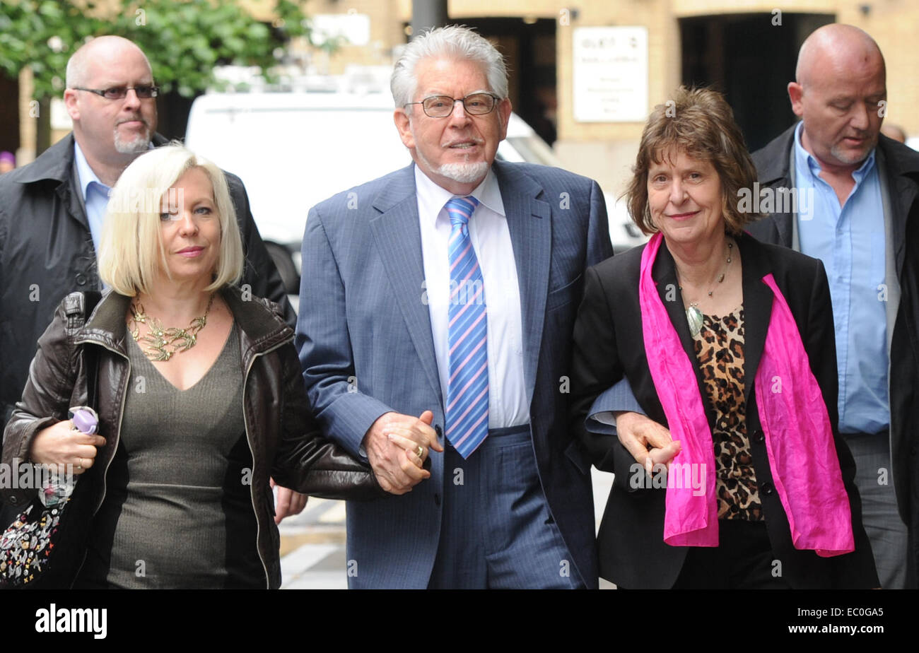 Rolf Harris arriving at Southwark Crown Court with his daughter  Featuring: Rolf Harris,Bindi Harris Where: London, United Kingdom When: 04 Jun 2014 Stock Photo
