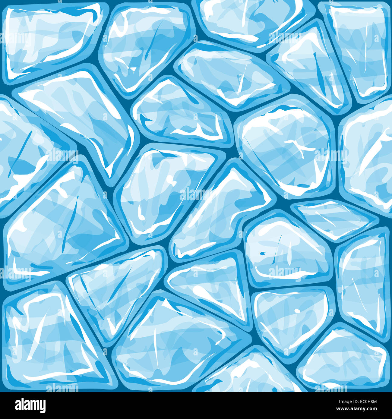 Vector illustration of blue ice brick seamless pattern Stock Photo - Alamy