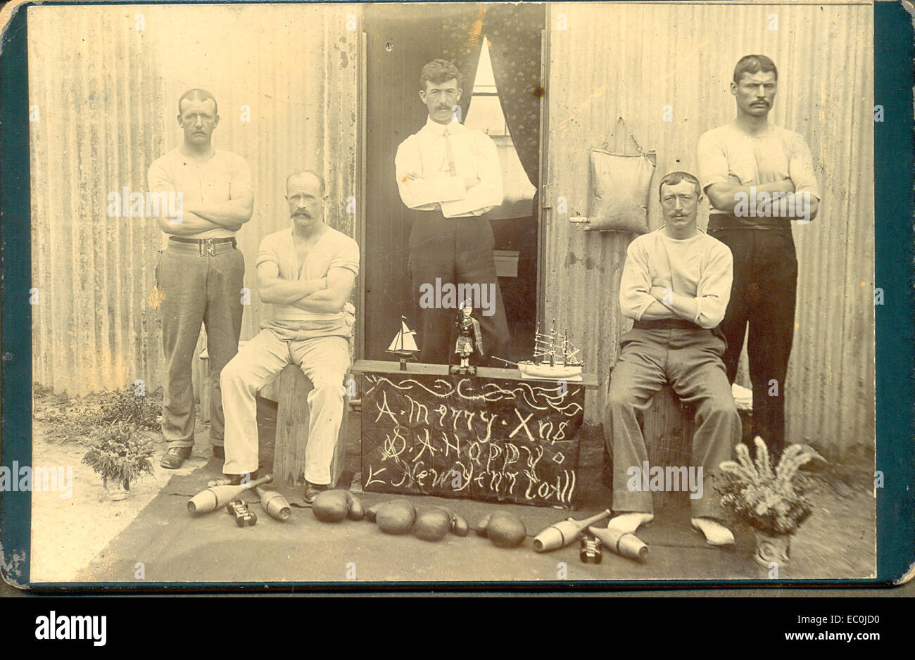 Cabinet photograph of sportsmen Stock Photo