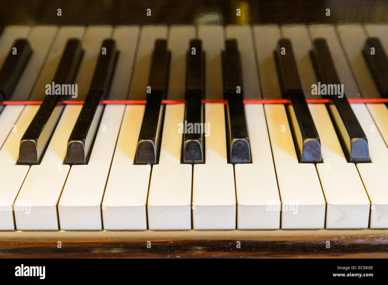 Steinway piano keyboard close up Stock Photo