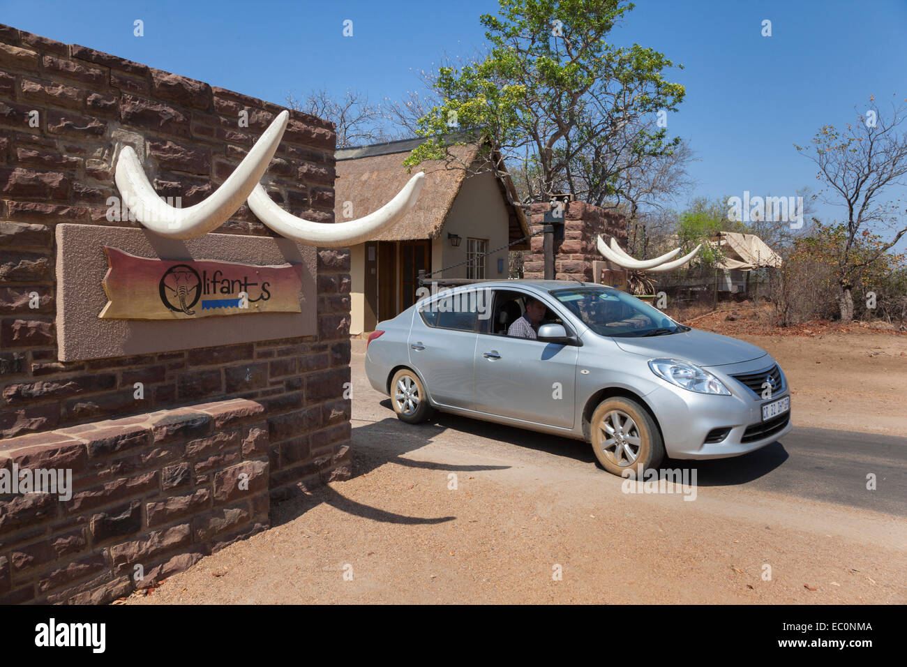 Olifants camp gate, Kruger national park, South Africa Stock Photo