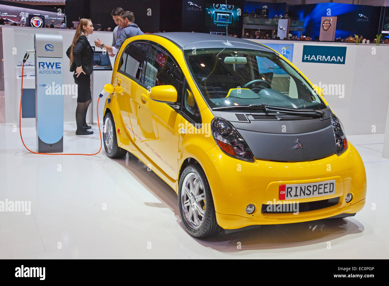 GENEVA - MARCH 8: The Mitsubishi IMIEV electric car customized by