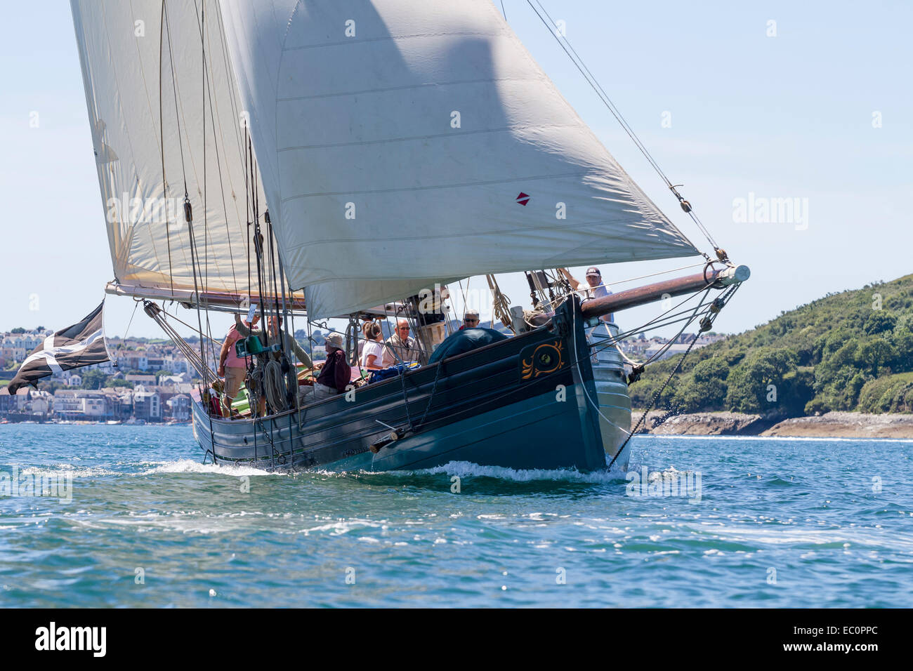 Agnes, Pilot Cutter, competing in Falmouth Classics 2014. Stock Photo
