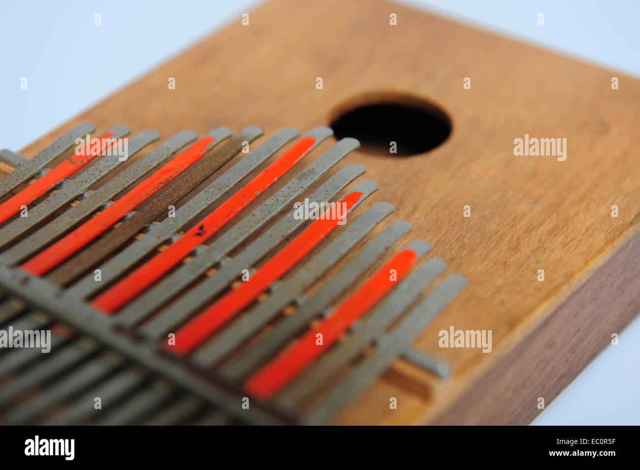 Music Musical instrument the Kalimba Sanza or Mriba an African music box  with metal tines Stock Photo - Alamy