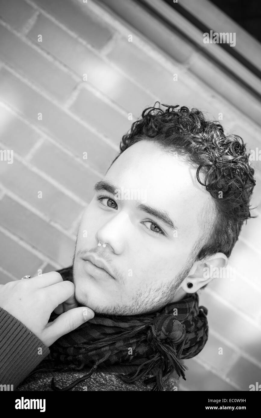 Black teen boy Black and White Stock Photos & Images - Alamy