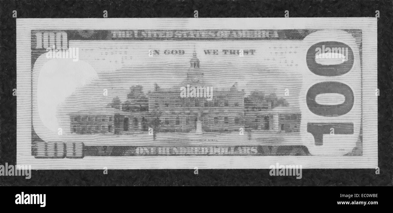 100 dollar banknotes Black and White Stock Photos & Images - Alamy
