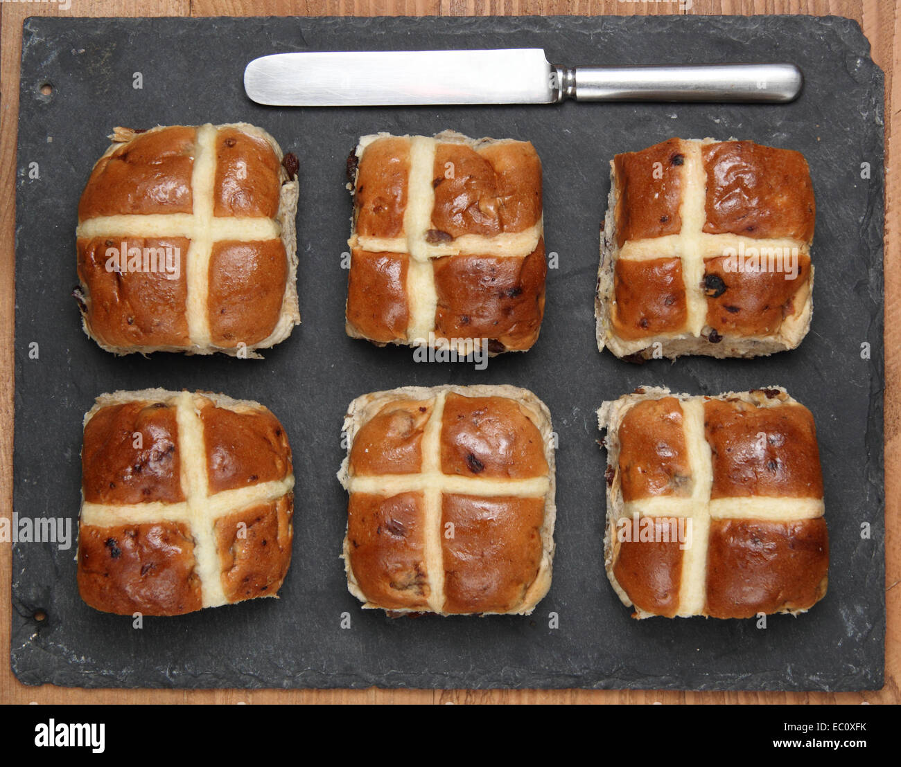 Hot cross buns, England, UK Stock Photo