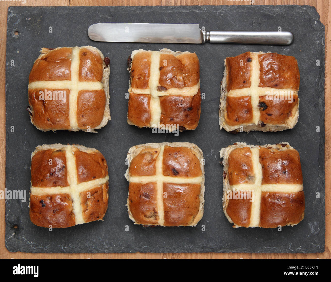 Hot cross buns, England, UK Stock Photo