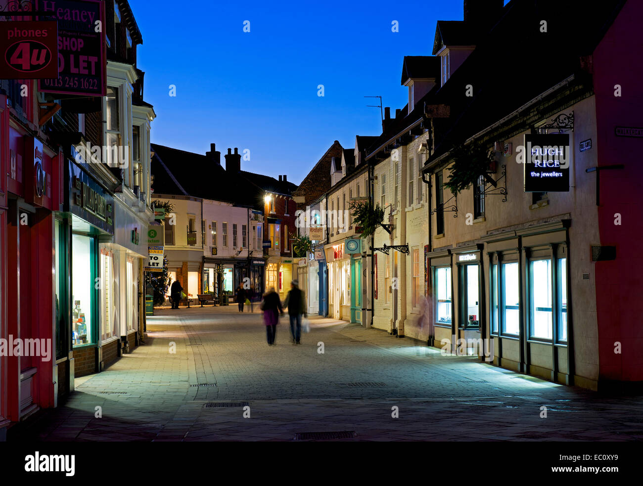 Beverley town centre at night, Humberside, East Yorkshire, England UK Stock Photo