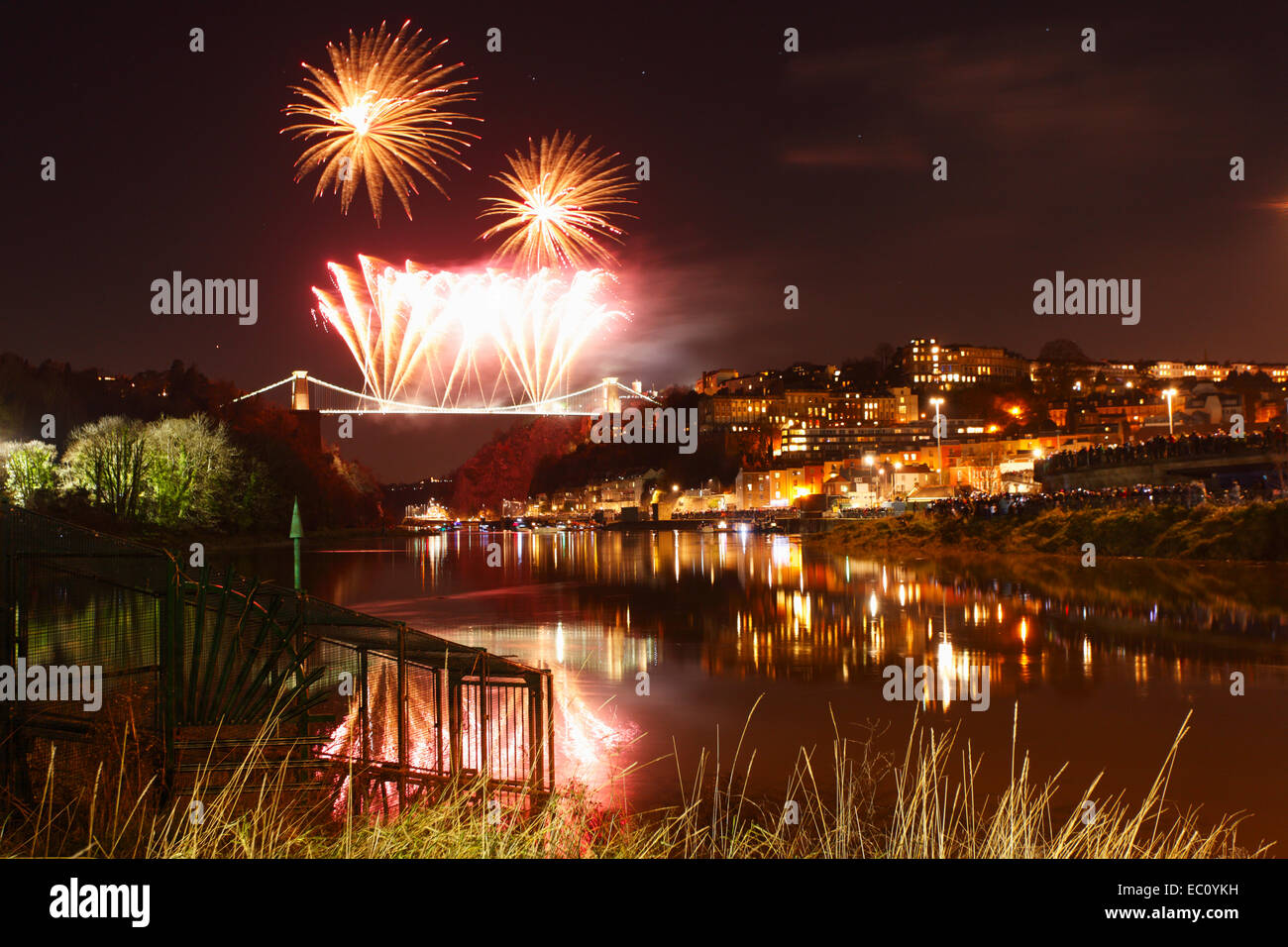 Bristol, UK. 7th Dec, 2014. Firework display to celebrate 150th