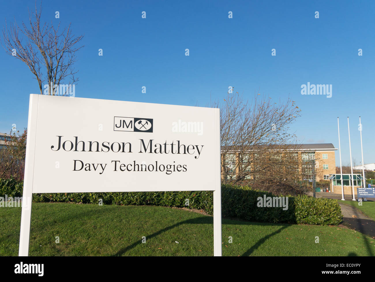 Johnson Matthey, Davy Technologies, sign Stockton, north east England, UK Stock Photo