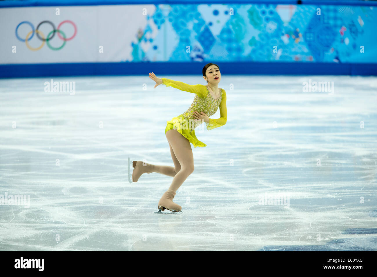 Yuna Kim (KOR) competing in the Women's Figure Skating Short Program at(01)