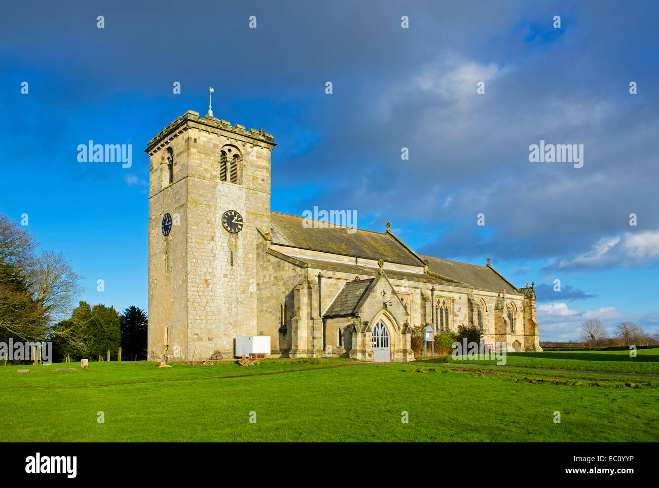 All Saints Church, Rudston, Humberside, East Yorkshire, England UK Stock Photo