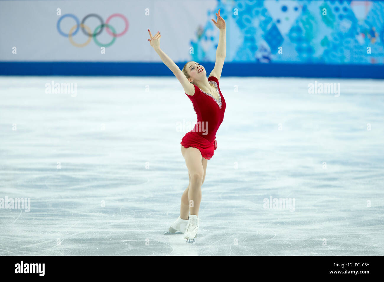 Gracie Gold (USA) competing in the Women's Figure Skating Short Program