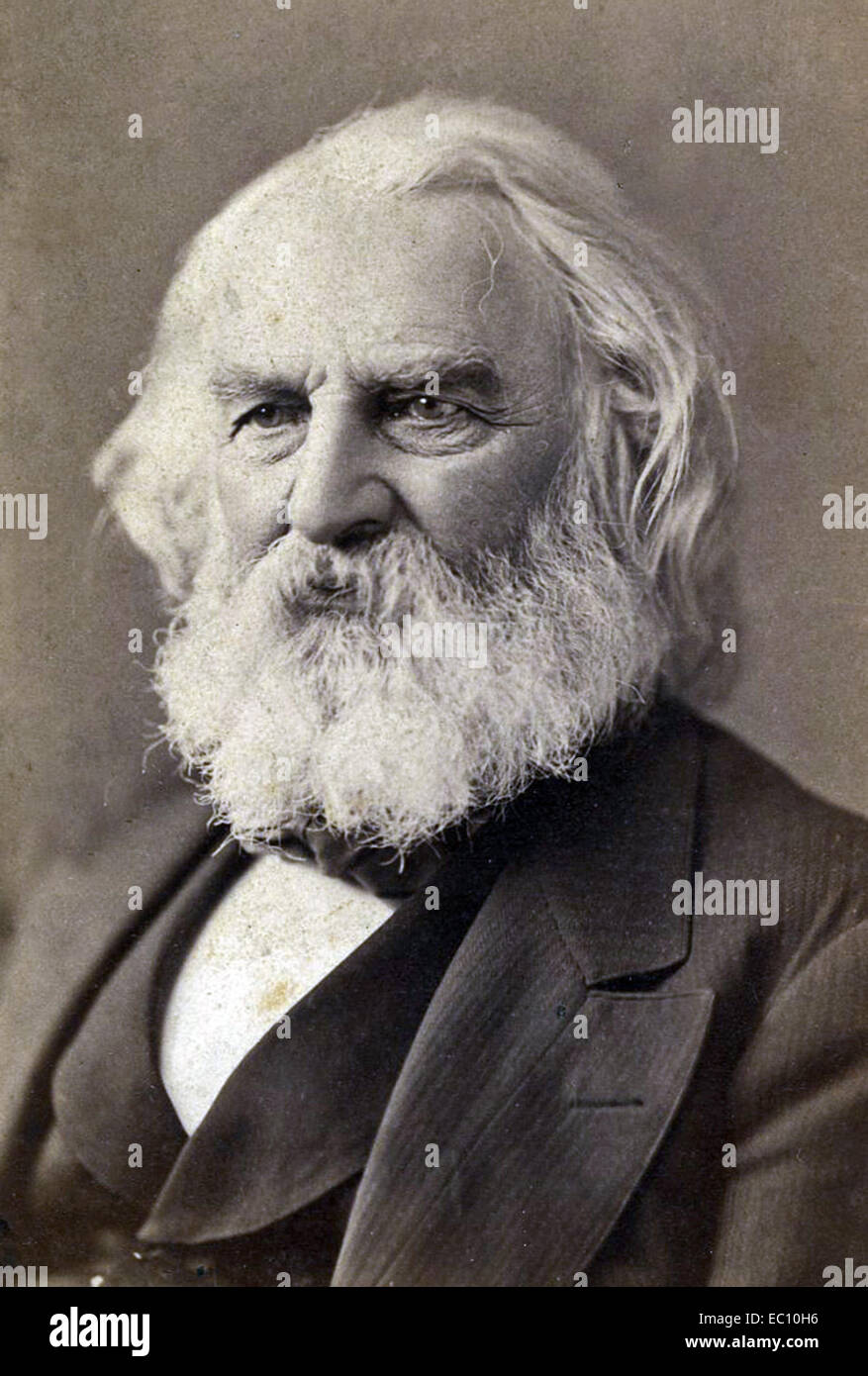 Henry Wadsworth Longfellow American poet and educator Stock Photo