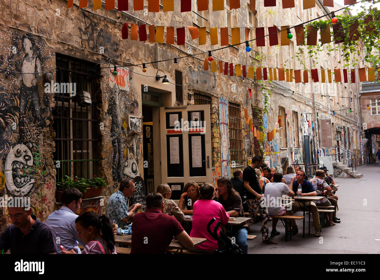 Laneway next to Cafe Cinema. Stock Photo