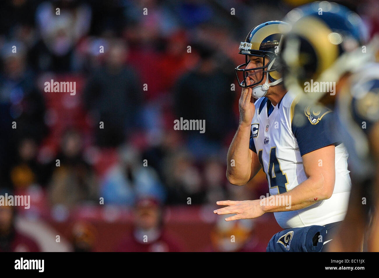 Landover, Maryland, USA. 07th Dec, 2014. St. Louis Rams quarterback ...