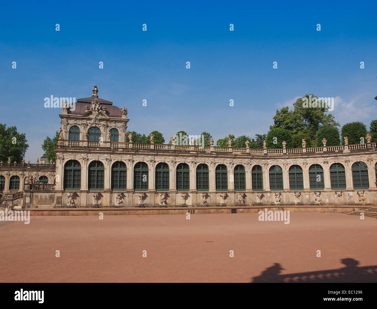 Dresdner Zwinger rococo palace designed by Poeppelmann in 1710 as orangery and exhibition gallery of Dresden Court completed by  Stock Photo