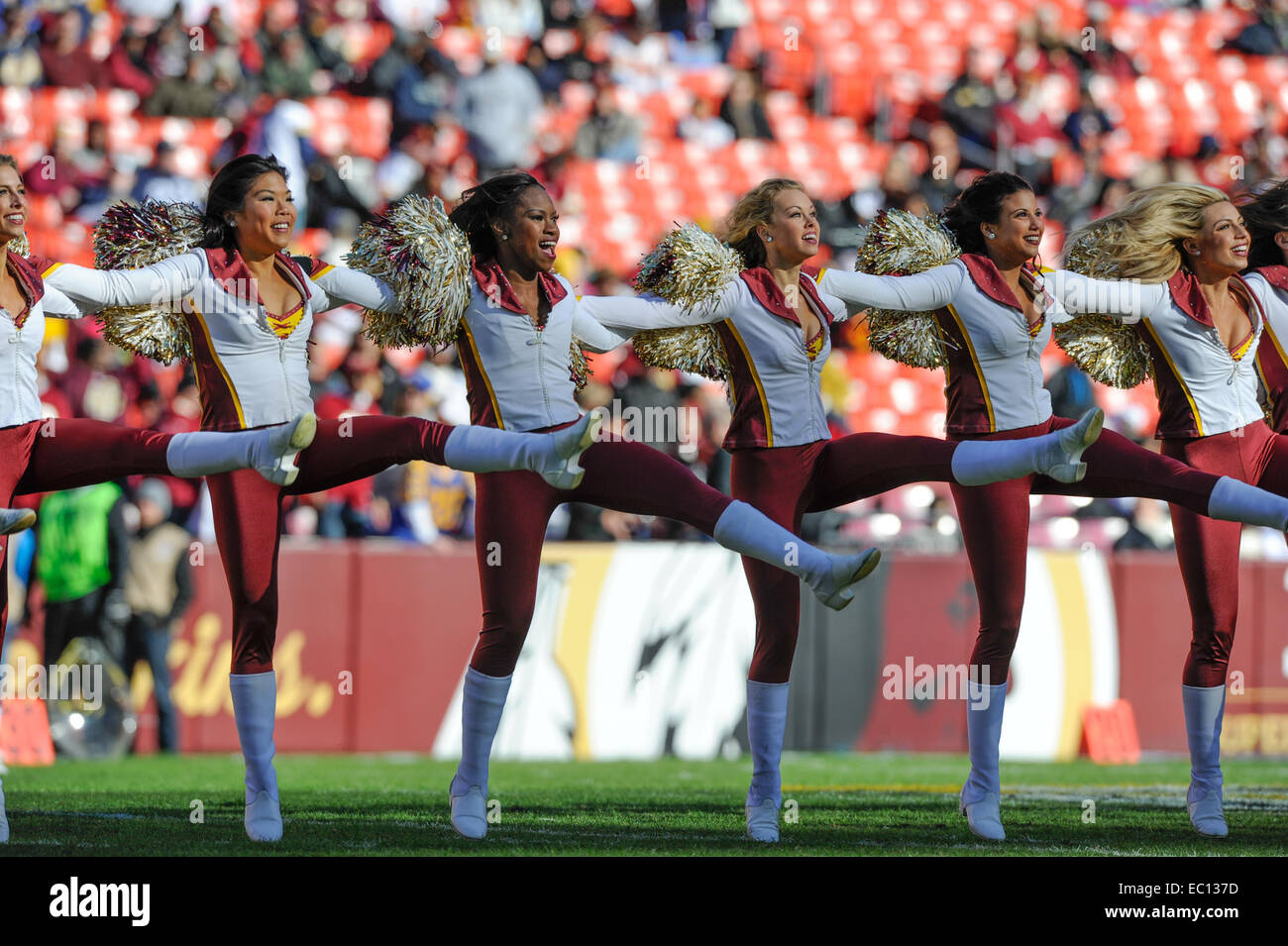 Landover Maryland Usa 07th Dec 2014 The Washington Redskin Cheerleaders Perform On The