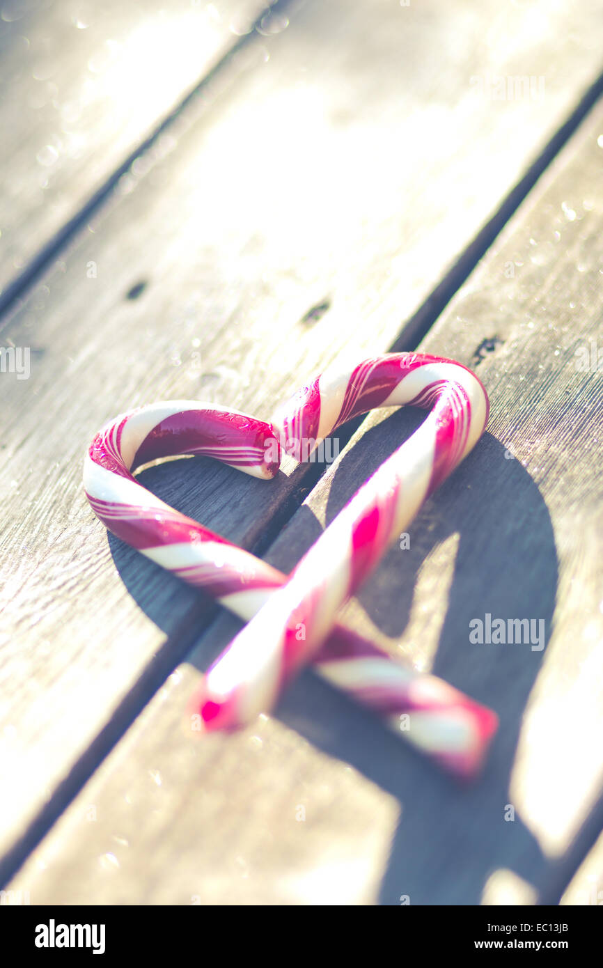 Candy Cane Heart Shape Stock Photo Alamy